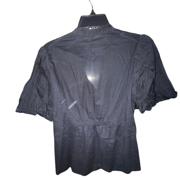 BCBGMaxAzria Black Button Down Blouse Size Small - Picture 2 of 6